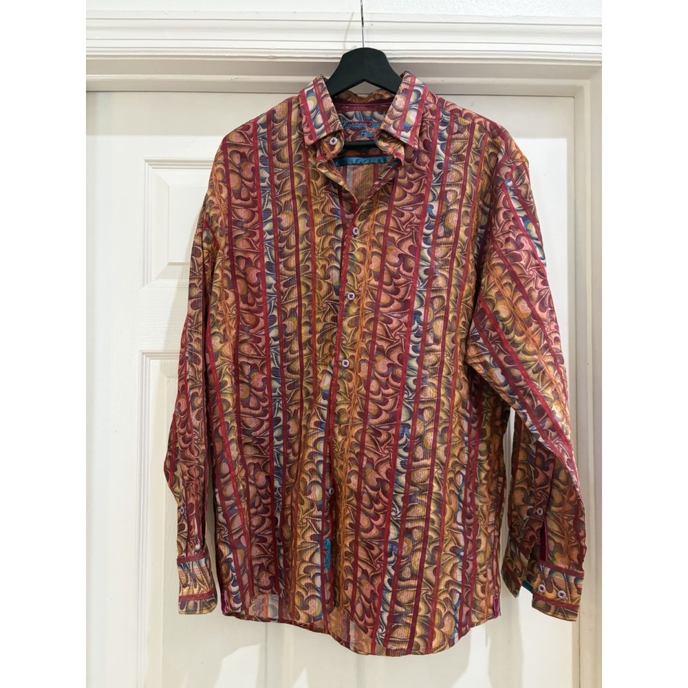 Luciano Visconti casual button-down shirt Size Large Made In Italy SKU 252